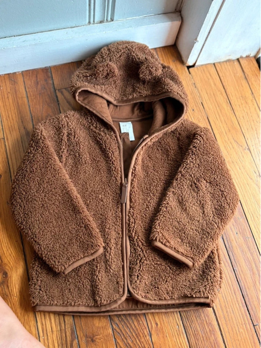 2T Fuzzy H&M Brown Zip Jacket